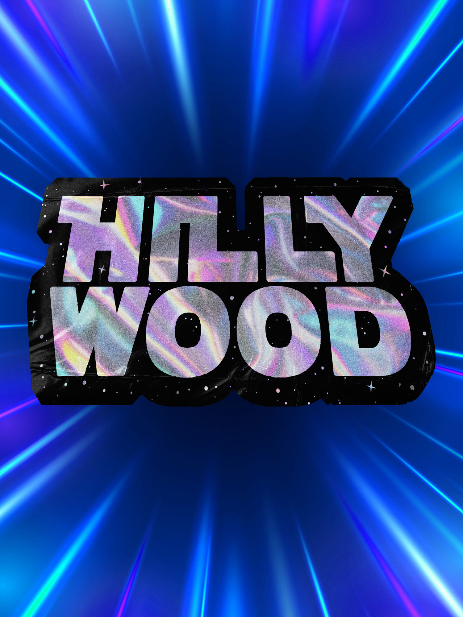 Holographic Galactic Hillywood Sticker